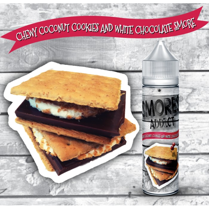 Smores Addict Chewy Coconut Cookies and White Chocolate Smore
